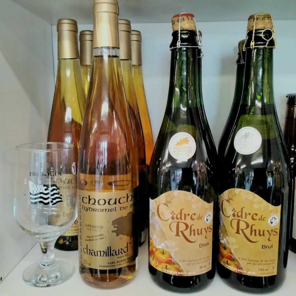 Gourmandises de bretagne : Chouchen et cidre de Rhuys carnac boutique