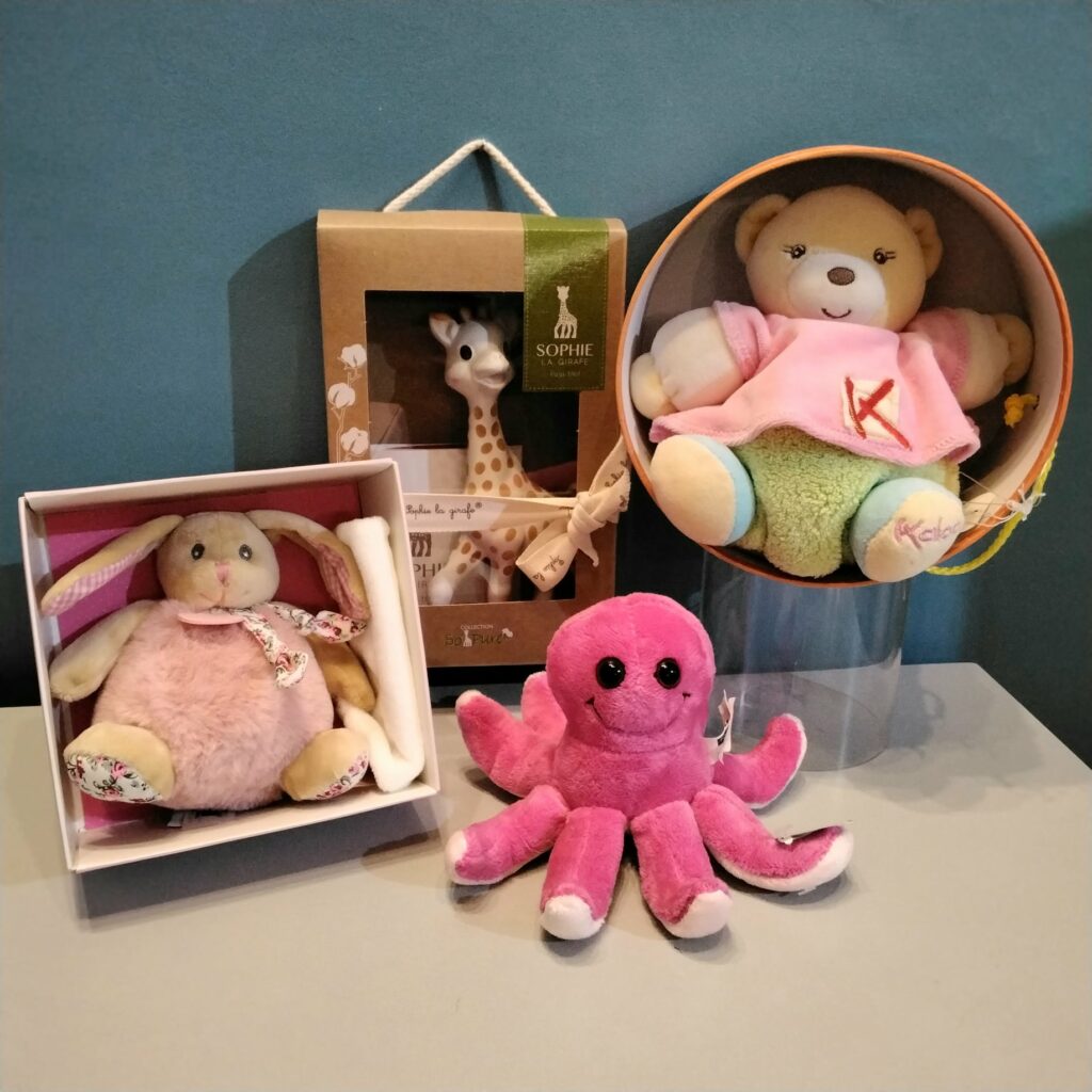 Cadeaux naissance : Doudous peluches enfant carnac bretagne