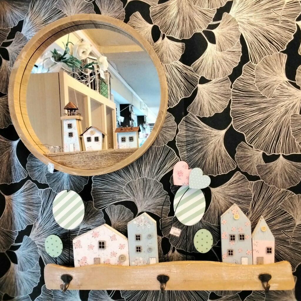 Décoration : Miroir et porte-manteau assortis boutique bretagne